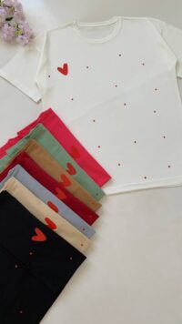 تیشرت خال و قلب